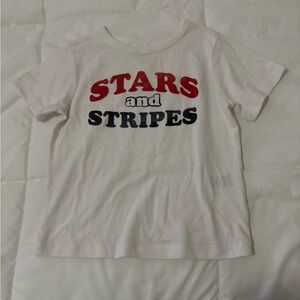 Stars and Stripes baby tee- White, Red, and Blue